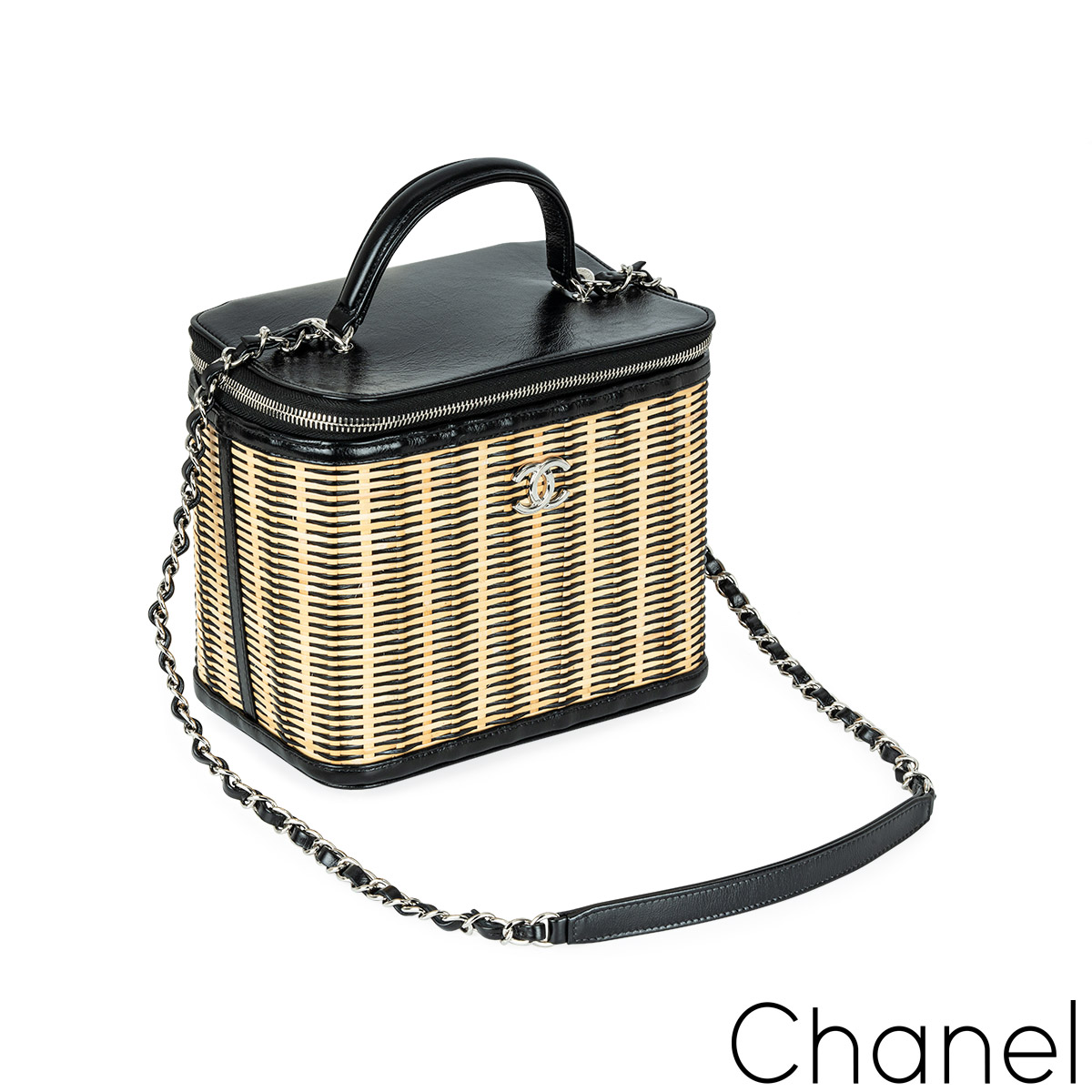 Chanel Filigree Vanity Gold and Tan Wicker with Gold Hardware Preowned in  Box WA001  Julia Rose Boston  Shop